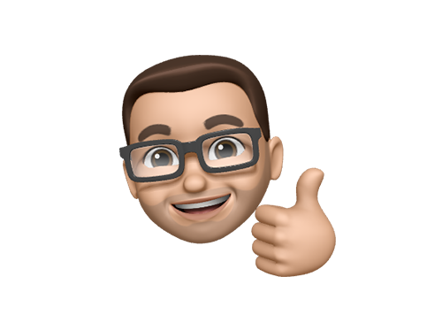 An emoji icon with brown hair wearing glasses and putting their thumb up